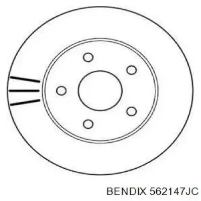 562147JC Jurid/Bendix диск тормозной передний
