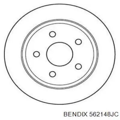 Тормозные диски 562148JC Jurid/Bendix