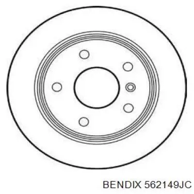 Тормозные диски 562149JC Jurid/Bendix