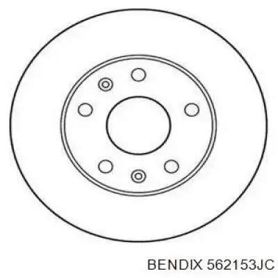 Передние тормозные диски 562153JC Jurid/Bendix