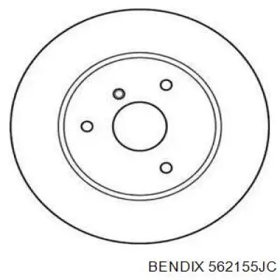 Передние тормозные диски 562155JC Jurid/Bendix