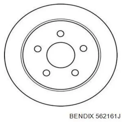 Тормозные диски 562161J Jurid/Bendix