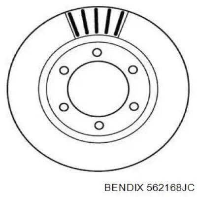 562168JC Jurid/Bendix диск тормозной передний