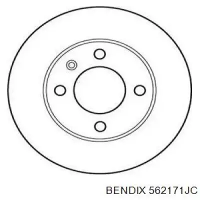 Тормозные диски 562171JC Jurid/Bendix