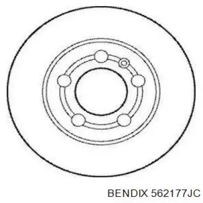 562177JC Jurid/Bendix диск тормозной задний