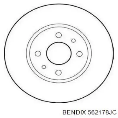 Передние тормозные диски 562178JC Jurid/Bendix