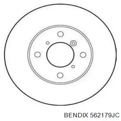 Передние тормозные диски 562179JC Jurid/Bendix