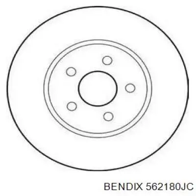 562180JC Jurid/Bendix диск тормозной передний
