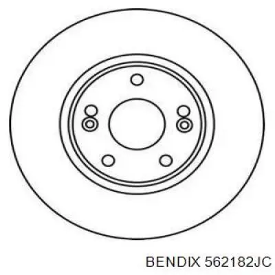 Передние тормозные диски 562182JC Jurid/Bendix