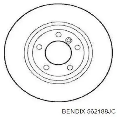 Передние тормозные диски 562188JC Jurid/Bendix