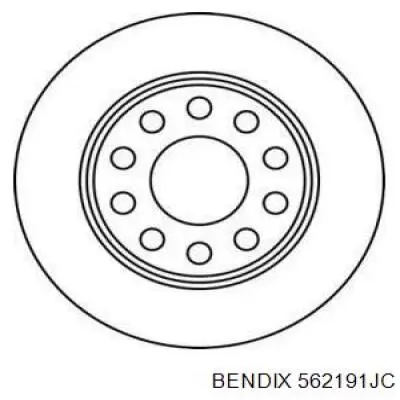 562191JC Jurid/Bendix диск тормозной задний