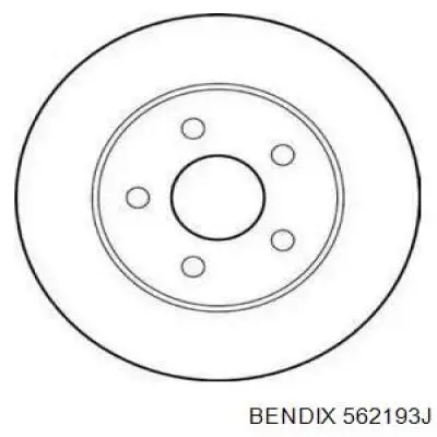 562193J Jurid/Bendix диск тормозной задний