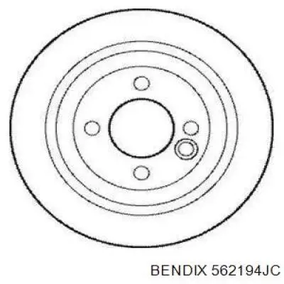 Тормозные диски 562194JC Jurid/Bendix