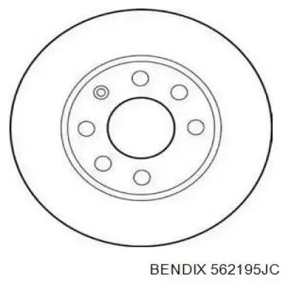 Передние тормозные диски 562195JC Jurid/Bendix