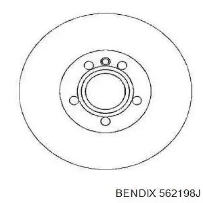 562198J Jurid/Bendix диск тормозной передний