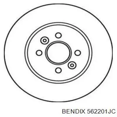 Тормозные диски 562201JC Jurid/Bendix