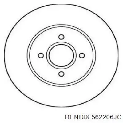 Передние тормозные диски 562206JC Jurid/Bendix