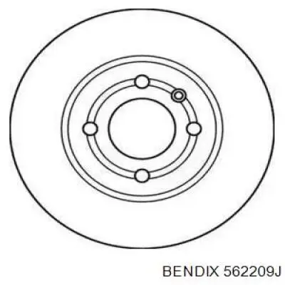 Передние тормозные диски 562209J Jurid/Bendix