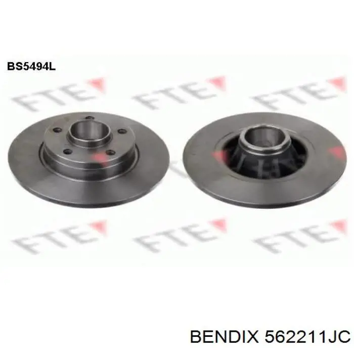 Задний тормозной диск Jurid/Bendix 562211JC цена, от 54.23 USD