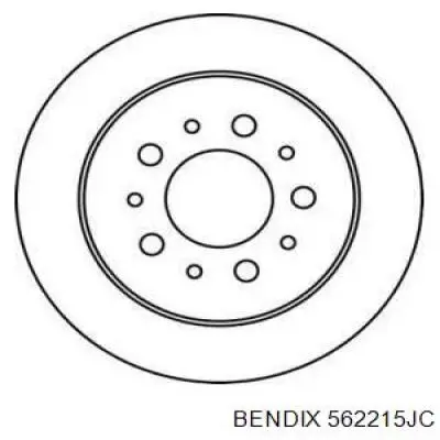 Тормозные диски 562215JC Jurid/Bendix