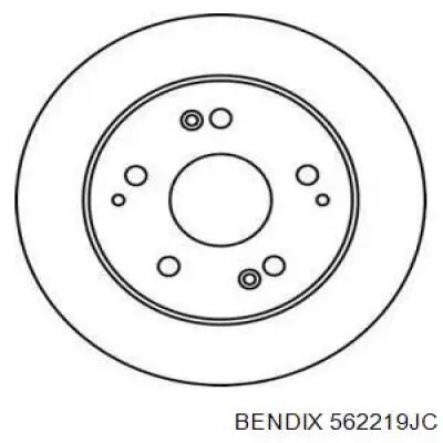 Тормозные диски 562219JC Jurid/Bendix