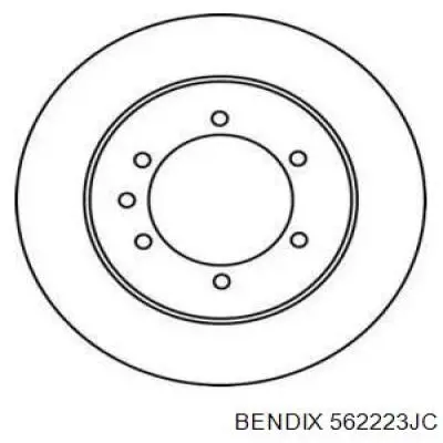 562223JC Jurid/Bendix диск тормозной задний