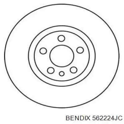 Передние тормозные диски 562224JC Jurid/Bendix