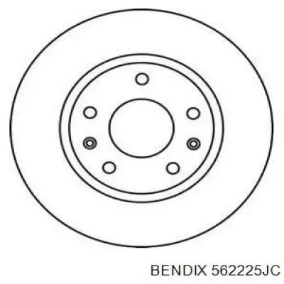 Передние тормозные диски 562225JC Jurid/Bendix