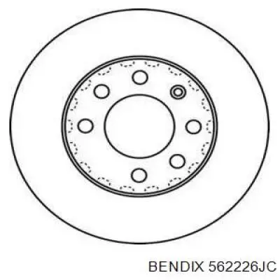 562226JC Jurid/Bendix диск тормозной передний