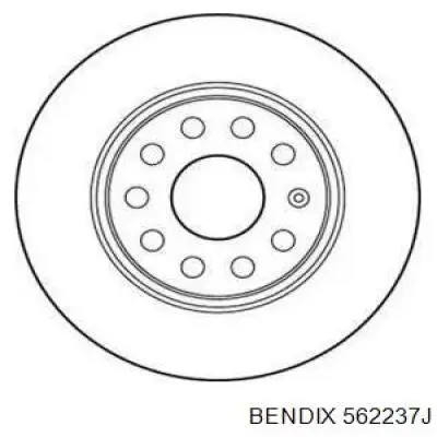 Передние тормозные диски 562237J Jurid/Bendix