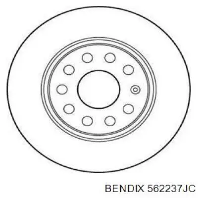 562237JC Jurid/Bendix диск тормозной передний