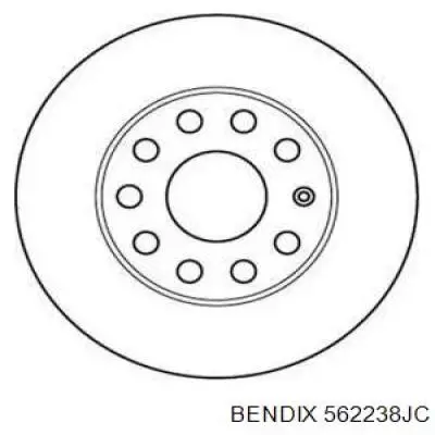 562238JC Jurid/Bendix диск тормозной задний