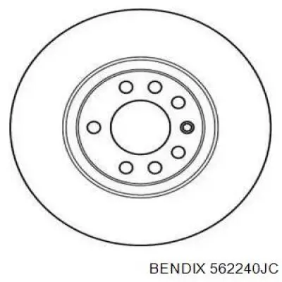 562240JC Jurid/Bendix диск тормозной передний