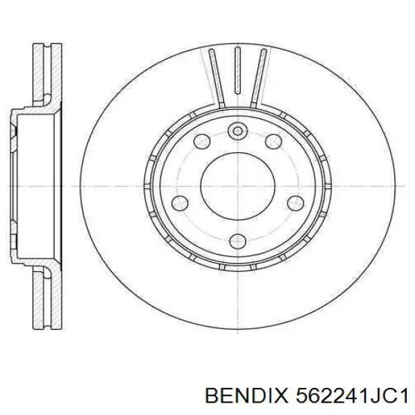 Тормоз дисковый передний Jurid/Bendix 562241JC1 цена, от 57.71 USD