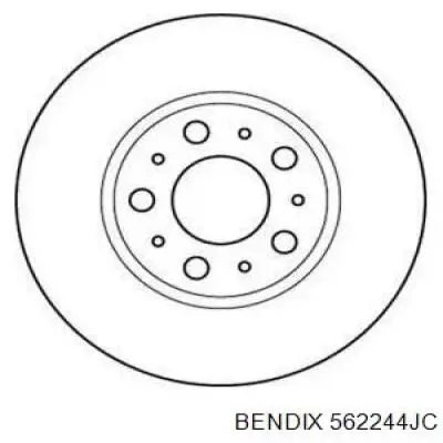 Передние тормозные диски 562244JC Jurid/Bendix