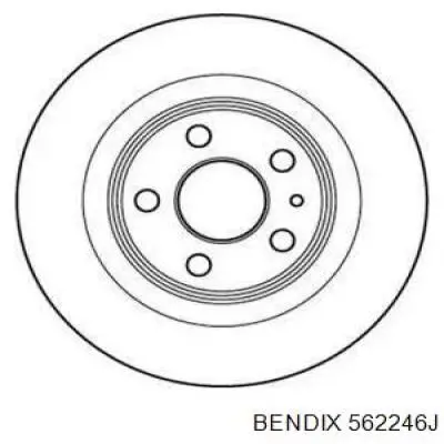 Тормозные диски 562246J Jurid/Bendix