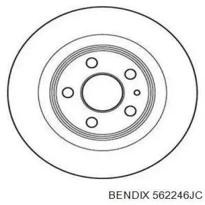 Тормозные диски 562246JC Jurid/Bendix