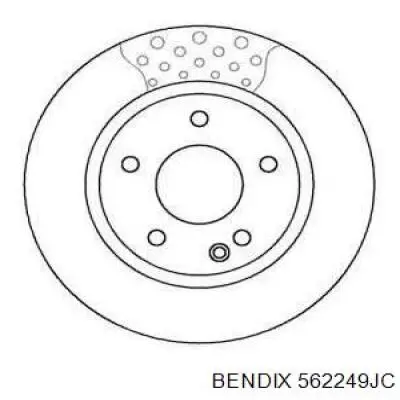 Передние тормозные диски 562249JC Jurid/Bendix