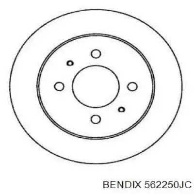562250JC Jurid/Bendix диск тормозной задний