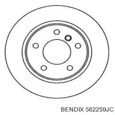 562259JC Jurid/Bendix диск тормозной задний