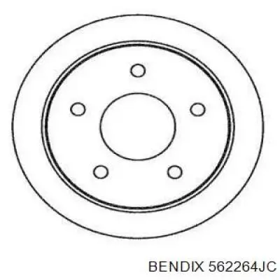 Тормозные диски 562264JC Jurid/Bendix