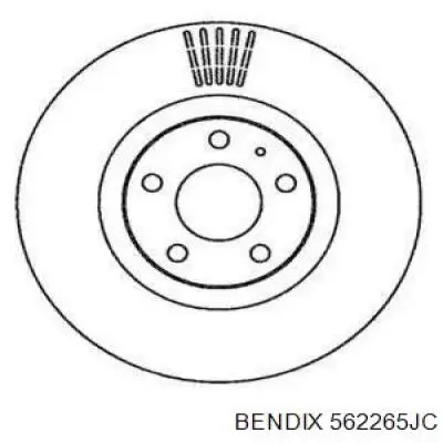 562265JC Jurid/Bendix диск тормозной передний