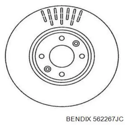 Передние тормозные диски 562267JC Jurid/Bendix