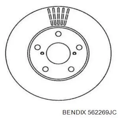 Передние тормозные диски 562269JC Jurid/Bendix