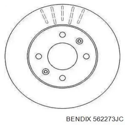 Передние тормозные диски 562273JC Jurid/Bendix