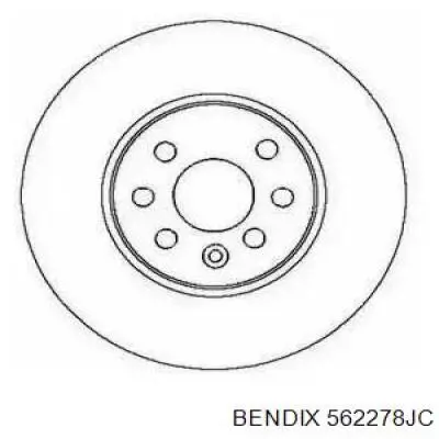 562278JC Jurid/Bendix диск тормозной передний