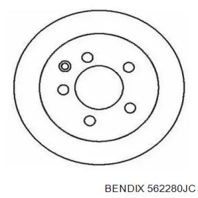 Тормозные диски 562280JC Jurid/Bendix