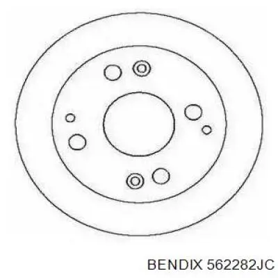 562282JC Jurid/Bendix диск тормозной задний