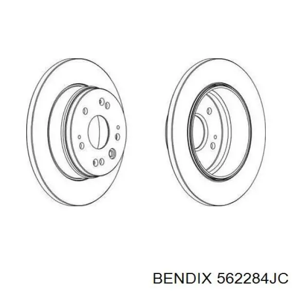 Тормозные диски 562284JC Jurid/Bendix