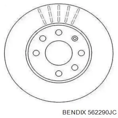 Передние тормозные диски 562290JC Jurid/Bendix